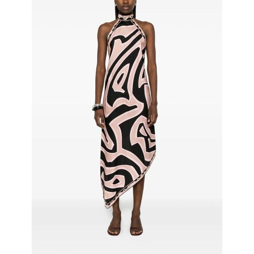 Emilio Pucci Women Silk Twill Midi Dress - Picture 5 of 7